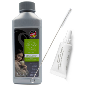 SET: Seltino Entkalker für Kaffeemaschinen, 250 ml + Schmieröl Saeco HD506101 + Bürste