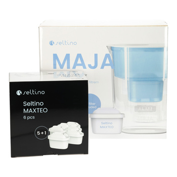 Seltino Wasserfilterkrug MAJA + 6 Seltino Maxteo Filter