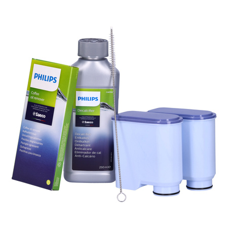 SET: 2x Seltino Ocea Ersatzfilter für Philips Saeco CA6903 AquaClean+ Entkalker CA6700/10 + Tabletten CA6704/10 + Bürste