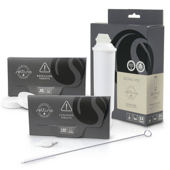 SET: 3× Seltino Vite Filter – Ersatz für F088 + Reinigungstabletten + Entkalkungstabletten + Bürste