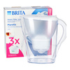 BRITA Marella Wasserfilterkanne 2,4 l, weiß + 3× MAXTRA PRO Pure Performance Filterkartusche