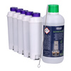 SET: 5x Spitze Ellipse Wasserfilter – Ersatz für DLS C002 / SER3017 + De’Longhi EcoDecalk 500 ml + Reinigungsbürste