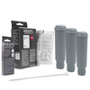 SET: 3x Spitze Gewinde Wasserfilter Ersatz für Krups F088 + Krups Entkalker F054 + XS3000 Tabletten + Bürste
