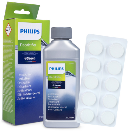 SET: Philips Saeco Entkalker 250ml CA6700/10 + Seltino Clean Reinigungstabletten