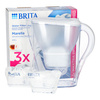 BRITA Marella Wasserfilterkanne 2,4 l, weiß + 3× MAXTRA PRO Pure Performance Filterkartusche